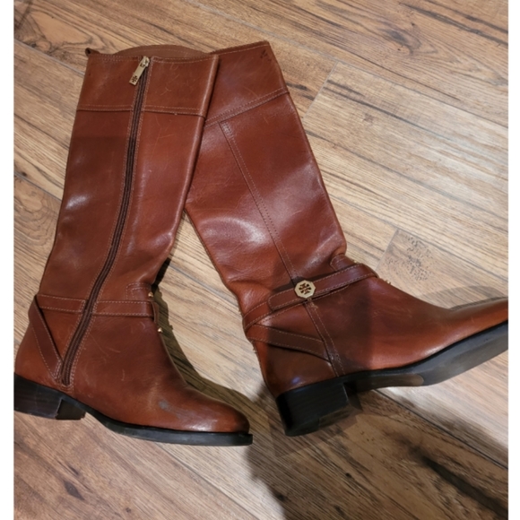 Tory burch Brita leather riding boots 7 - Picture 2 of 6